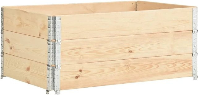 3er Set vidaXL Hochbeete aus Kiefer Massivholz in Braun, B/T/H: 150 x 100 x 19 cm - Bild 1