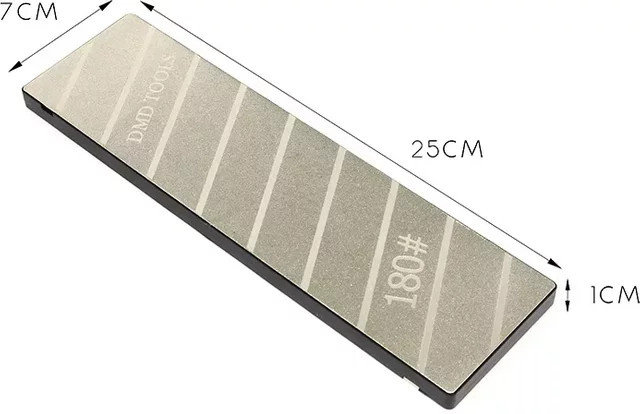 DMD Doppelseitiger Diamantschärfer 120 # und 180 # Küchen-Schleifstein zur Messerschärfung in Grau - Bild 1