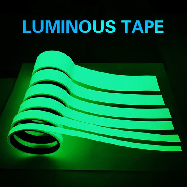Eelhoe Selbstklebendes Leuchtendes Klebeband in Grün, 3 m langes Fluoreszierendes Warnband für Bühne und Angeln - Bild 1