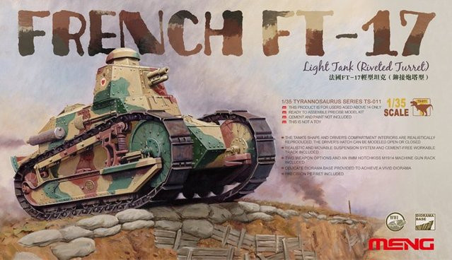 MENG Models French FT-17 Light Tank (Riveted Turret), Fahrzeug - Bild 1