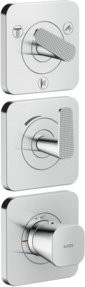 Hansgrohe Axor Citterio C cubic cut Thermostat-Modul für Duschen, Unterputz mit Rosetten, Chrom - Bild 1