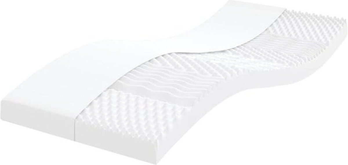 Vidaxl 7-Zonen Schaumstoffmatratze in Weiß, B/L: 80 x 220 cm - Bild 1