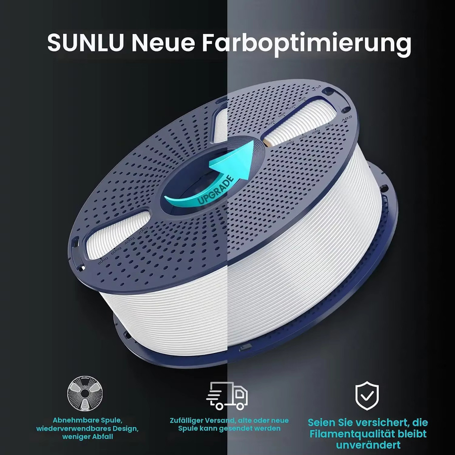 SUNLU PLA PLUS 3D-Drucker Filament Grün, 1,75 mm, 3 kg - Bild 6