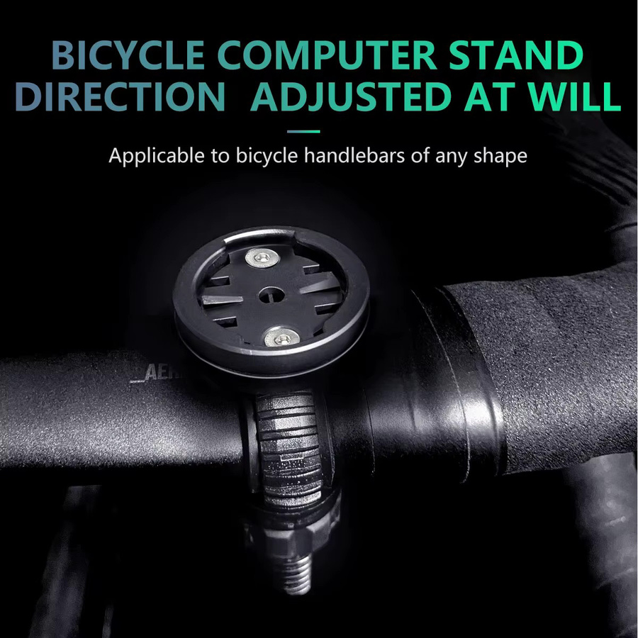 CYCLAMI S6 Fahrrad GPS Computer Halterung mit Lichthalterung in Schwarz, universell und drehbar, passend für Garmin und XOSS - Bild 2