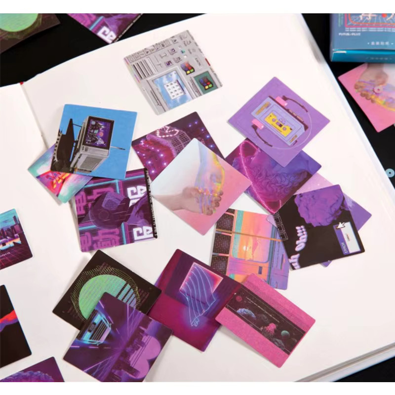 90 dekorative Aufkleber in Lila für Tagebuch und Briefpapier, 2 Boxen ästhetische Papieraufkleber für Kinder - Bild 2