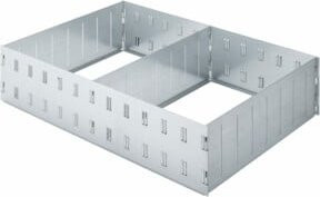 Vigour Trennblech Satz Series M und Series L, 5-teilig, hoch, verzinkter Stahl, Silber, V6688H - Bild 1
