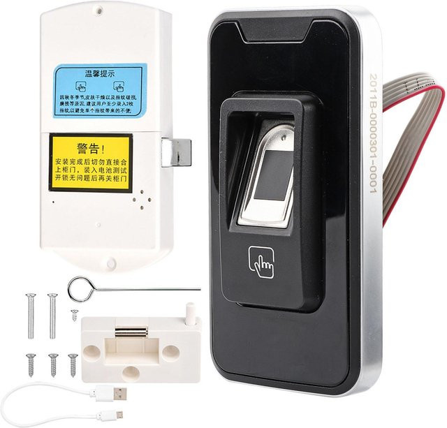 KONNWEI Intelligentes Fingerabdruckschloss mit Lernfunktion aus Aluminiumlegierung, Schwarz - Bild 1