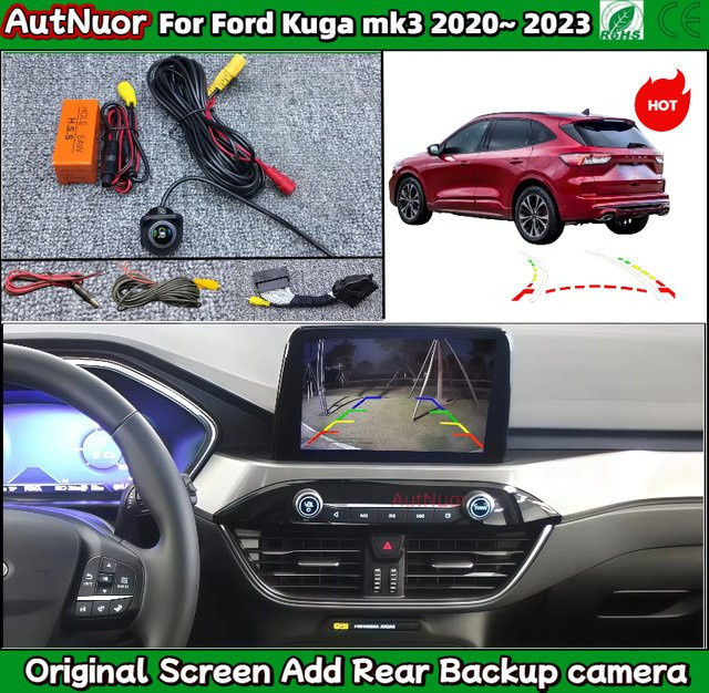 Aut Nuor Sync 3 OEM-Bildschirm für Ford Kuga MK3 2020-2023 in Schwarz mit HD-Fischaugen-Rückfahrkamera - Bild 1