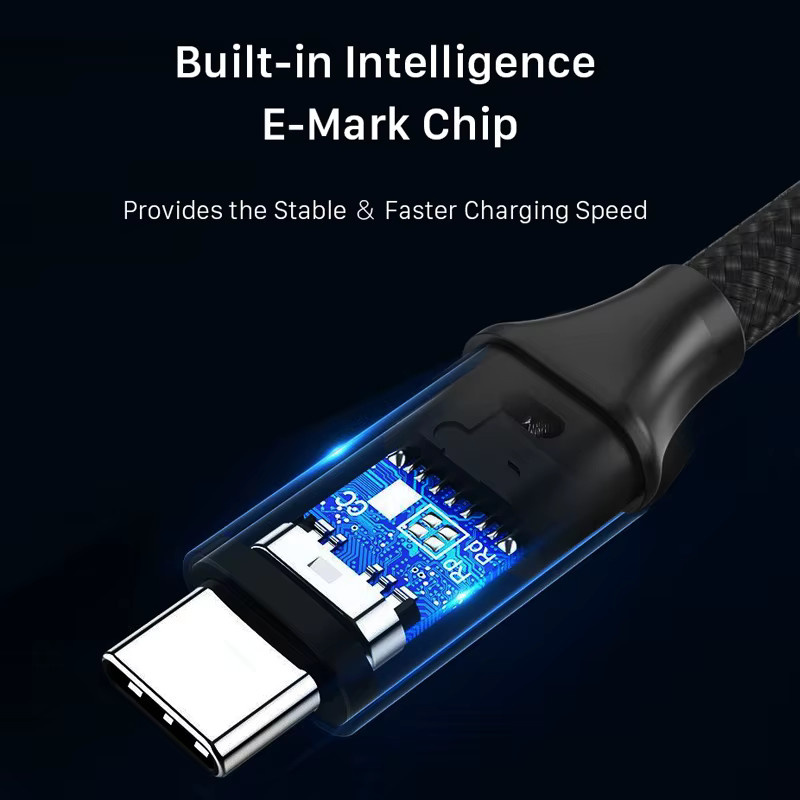 CABLETIME PD100W USB-C Kabel Gen 2 mit 20Gbps und 4K 60Hz, schwarzes Ladekabel für Laptop und MacBook Pro - Bild 3