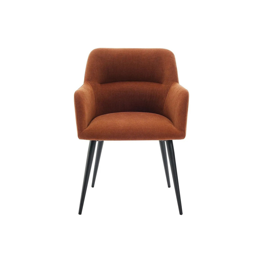 Vente-unique Stuhl Heka in Terracotta mit Stoff und Metallgestell, Breite: 59,5 cm - Bild 2