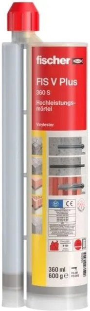 Fischer FIS V PLUS 360 S0 Hochleistungsmörtel für Gewinde M12 Edelstahl V2A in Silber - Bild 1