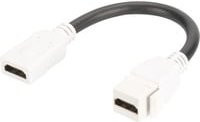 Digitus HDMI 2.0 Keystone Einbaumodul in Weiß mit 12 cm Zuleitung - Bild 1
