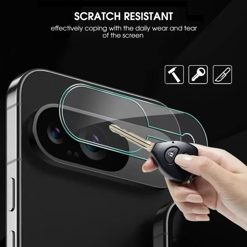2er-Set HD gehärteter Glas Objektivdeckel für Google Pixel 10 9 Pro XL, transparenter Kamera-Schutzfilm mit voller Abdeckung und Anti-Scratch-Funktion - Bild 5