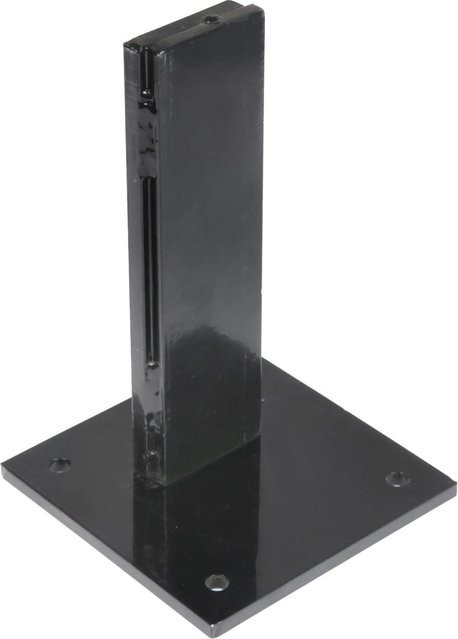 Floraworld Bodenplatte für Steckzaun-System aus Stahl, anthrazit, B/T: 15 x 15 cm - Bild 1