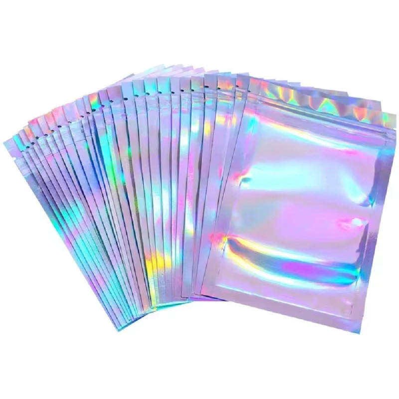 50 Stück transparente Plastiktüten mit Reißverschluss und Schaufenster für Schmuckverpackungen und Geschenke - Bild 1