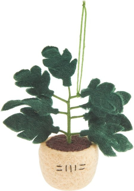 Rico Design Filz Blumentopf in Creme, Höhe: 15,0 cm, Durchmesser: 12,0 cm - Bild 1