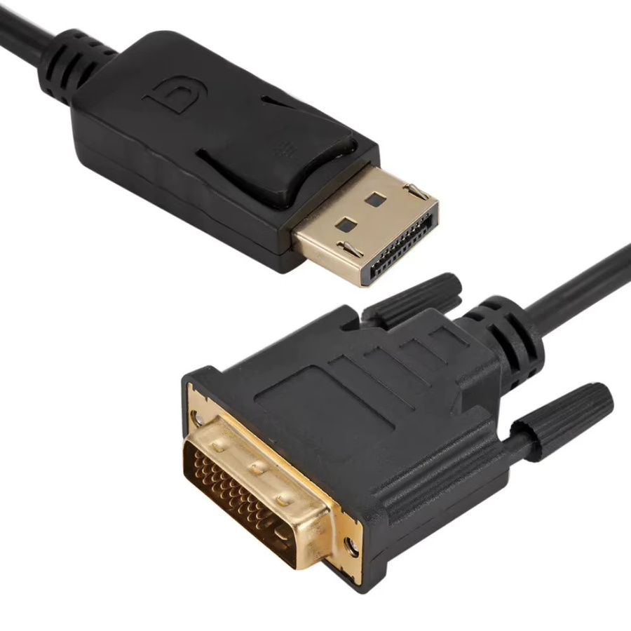 PzzPss DisplayPort-zu-DVI-Kabel in Schwarz für 1080P Auflösung mit DisplayPort-Eingang und DVI-Ausgang - Bild 5