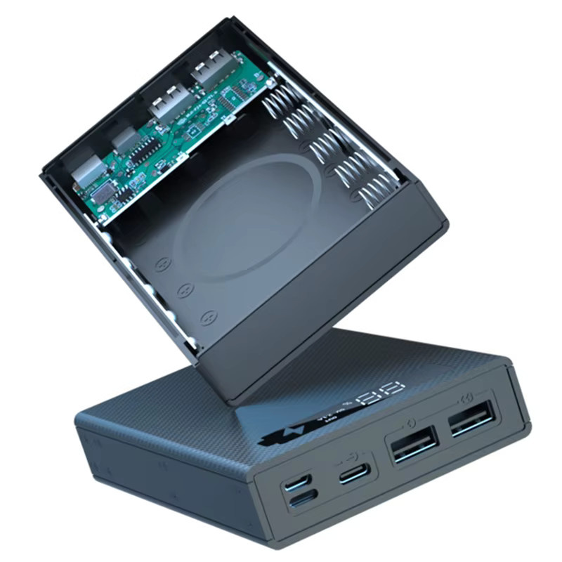 YTYIN DIY Powerbank-Gehäuse für 5x 18650 Batterien in Schwarz - Bild 1