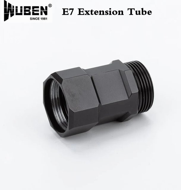 WUBEN E7 Verlängerungsrohr für E7-Scheinwerfer als 18650-Batterie-Extender in Schwarz oder Grün - Bild 1