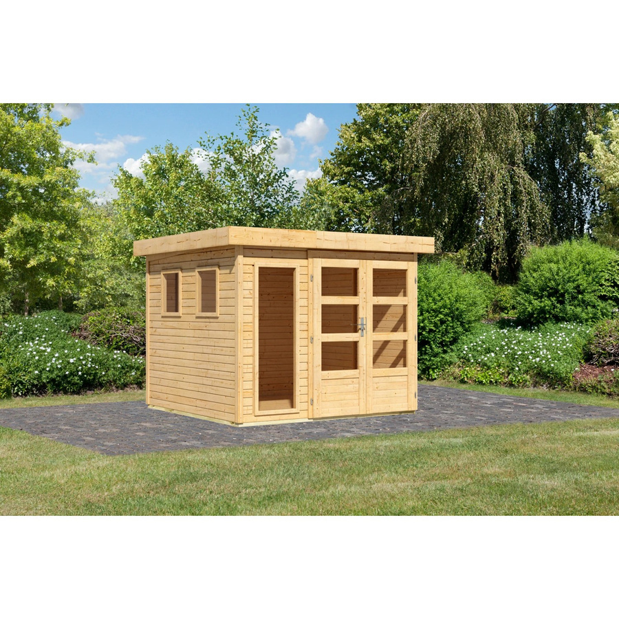 Karibu Gartenhaus Maradi 3,5 aus Massivholz Fichte in Naturbelassen, B/T/H: 211 x 238 x 242 cm - Bild 2