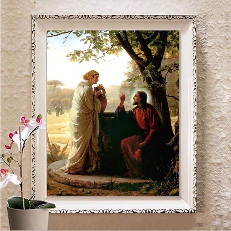 FIYO Diamond Painting Set 5D zum Selbermachen, Mehrfarbige Kreuzstich-Stickerei als Wanddekoration, B/H: 20 x 30 cm - Bild 1
