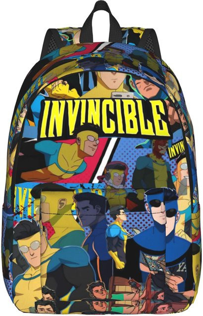 Fancy Style Studio Invincibles Comic Rucksack aus Leinwand für Laptop bis 15 Zoll, Multicolour - Bild 1