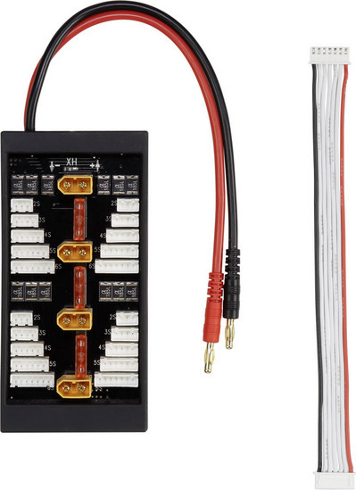 Voltcraft LiPo Balancer Board Ladegerät mit XT60-Stecksystem und Bananensteckern für 2 bis 6 Zellen in Schwarz (QS-PCB00013) - Bild 1