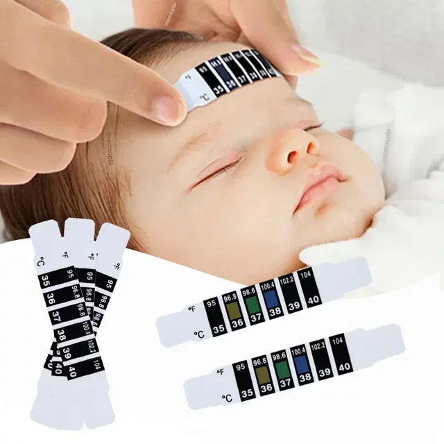 DUTRIEUX Stirn-Thermometer-Aufkleber zur Temperaturmessung für Babys und Kinder - Bild 1