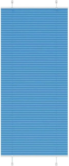 vidaXL Plissee Blau semi-transparent aus Polyester, B/H: 85 x 200 cm - Bild 1