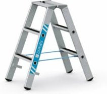 ZARGES R13step B Aluminium Stehleiter mit 3 Stufen in Silber - Bild 1