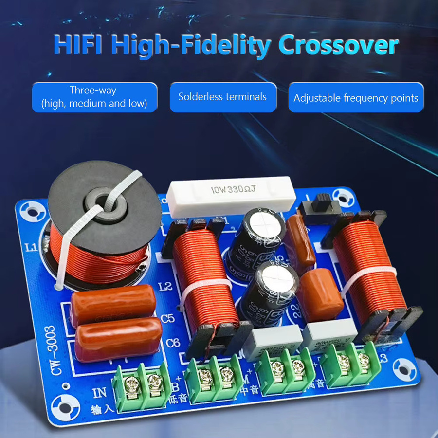 ALLOYSEED 250 W 3-Wege Audio-Lautsprecher-Crossover-Modul für HiFi-Heimkino-Lautsprecher-Upgrade - Bild 3