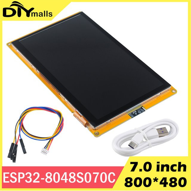 ESP32-S3 Smart Display DIYmalls 7,0 Zoll RGB LCD TFT Modul mit kapazitivem Touchscreen, 8MB PSRAM, 16MB Flash, Wi-Fi und Bluetooth, Modell ESP32-8048S070C - Bild 1