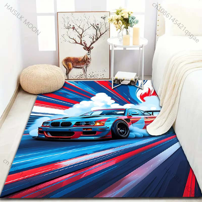 UQIDEHOME Teppich mit Rennwagen-Print in Multicolour, Rechteckig, B/T: 80 x 50 cm - Bild 3