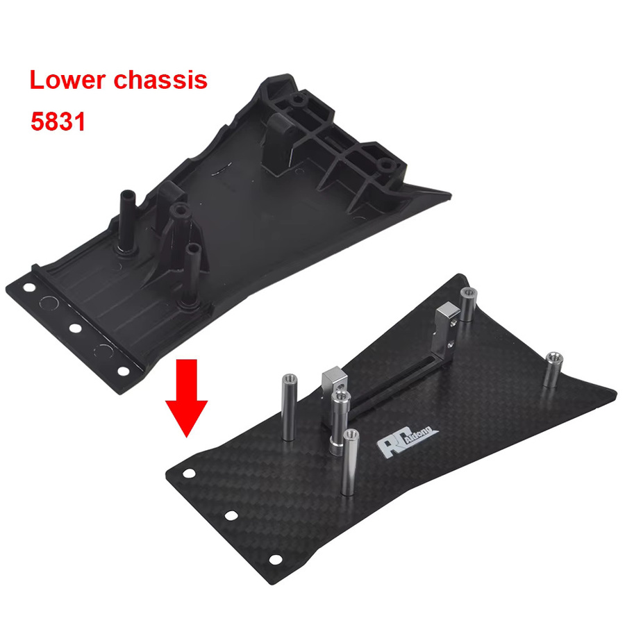 Traxxas Kohle faser unteres Chassis niedrig cg, Zubehör - Bild 2