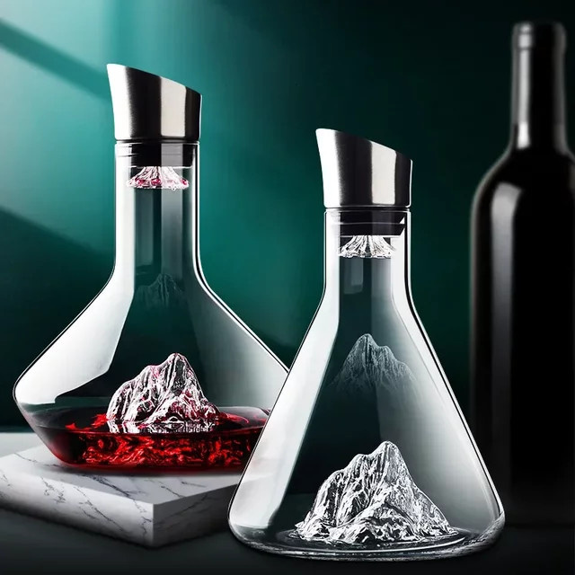 Kreatives Kristallglas Wein und Whisky Dekanter Set aus bleifreiem Glas, 1,5 l - Bild 1