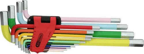KS Tools Innensechskant-Winkelstiftschlüssel-Satz aus gehärtetem Stahl, 14-teilig, extra lang, multicolor - Bild 1
