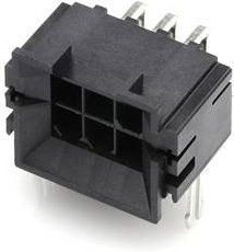 Molex Stiftgehäuse-Platine in Schwarz mit 6 Polen (438100046) - Bild 1