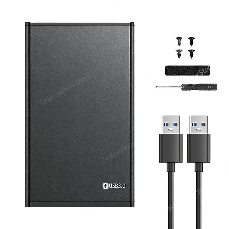 KEBIDUMEI Externes 2,5 Zoll SATA SSD HDD Gehäuse mit USB 3.0 zu USB-C Anschluss, Aluminiumlegierung, Schwarz - Bild 6