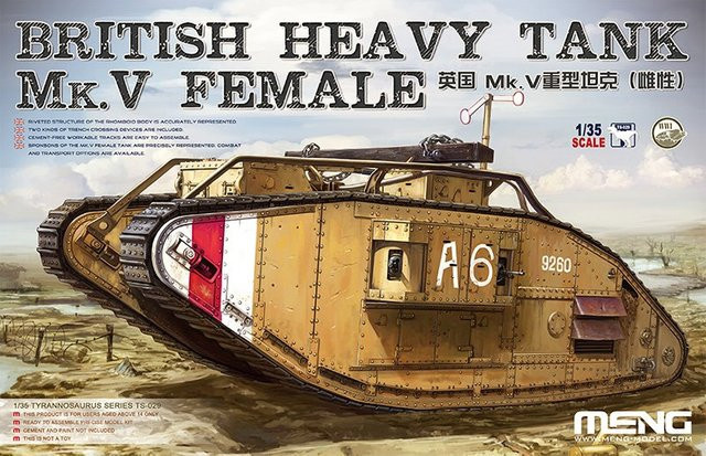 MENG Models British Heavy Tank Mk.V Female, Fahrzeug, ab 14 Jahren - Bild 1
