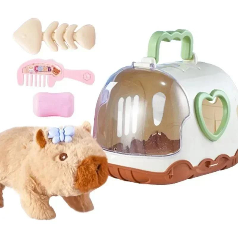 Yiran bag Capybara Elektrische Laufpuppe Plüschtier mit Sound 6-12J - Bild 3