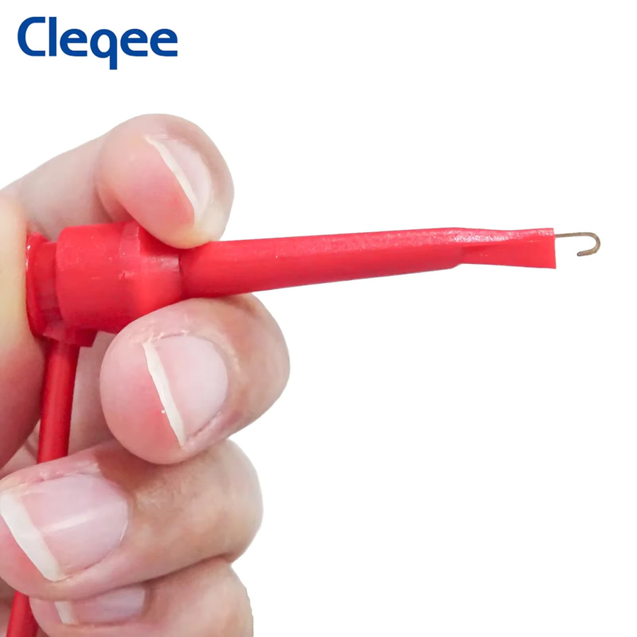 Cleqee P1007B Oszilloskop-Sonde mit BNC Q9 Stecker auf Dual-Testhaken-Clip und ABS Mini-Grabber Testkabel 120 cm für Elektronik - Bild 2