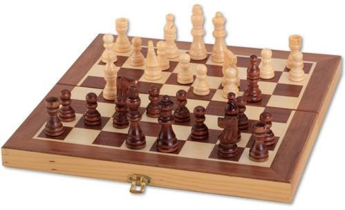 Natural Games Schachkassette aus Holz inklusive Figuren, Breite: 29 cm, Tiefe: 29 cm