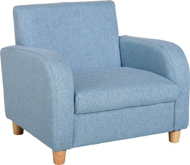 HOMCOM Kindersessel Kindersofa mit dickem Schaumstoff und Sitzkissen in Blau, B/T/H: 49 x 45 x 44,5 cm - Bild 1