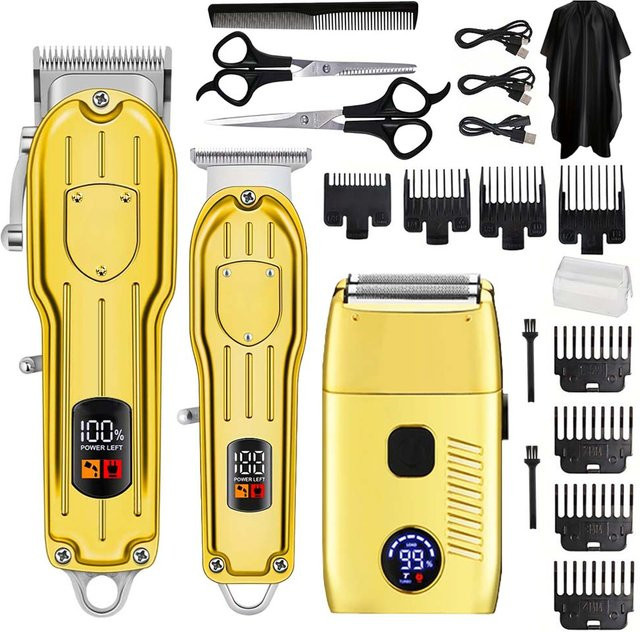 Edieu 3-in-1 Haarschneidemaschine und Trimmer, Herren, Silber/Gold - Bild 1