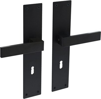 Intersteel Türdrücker Amsterdam aus Edelstahl in Silber und Schwarz, B/H: 25,0 x 5,5 cm, Stärke: 2 mm, Achsabstand: 72 mm - Bild 1