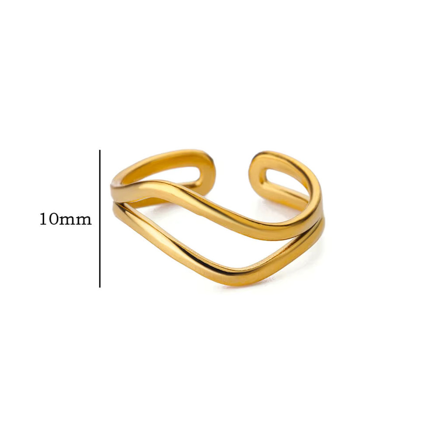 ICFTZWE Ringe Edelstahl, Gold Farbe, Damen - Bild 2