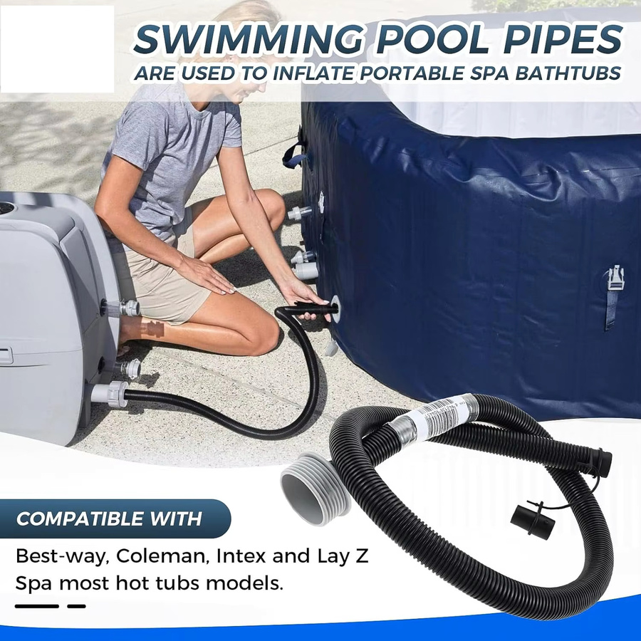 Aufblasbarer Schlauch P6931 für Hot-Pools und Lay-Z-Spas in Schwarz, passend für Intex, Coleman und Bestway - Bild 4