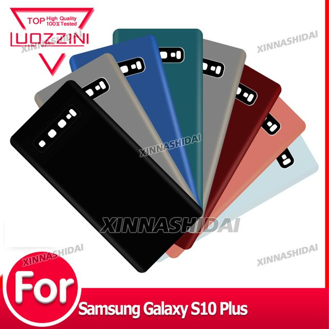 Samsung Galaxy S10 Plus Ersatzteil: Rückseitige Akkuabdeckung mit Seitenknöpfen in Schwarz - Bild 1