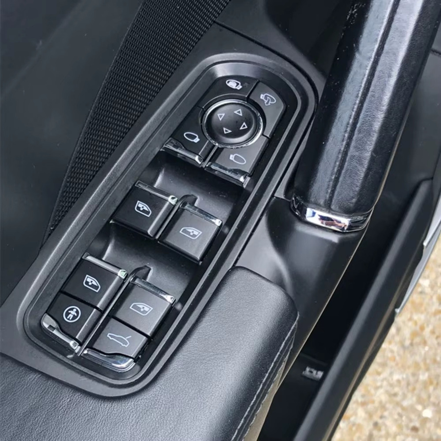 Malcayang Fensterheberschalter für Fahrer und Beifahrer mit Kindersicherung in Schwarz für Porsche Panamera Cayenne Macan - Bild 3