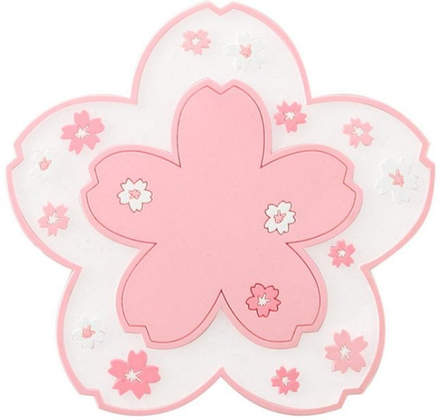 KONNWEI Tischunterlage Kirschblüten rosa, hitzebeständige und rutschfeste Untersetzer für Getränke - Bild 1